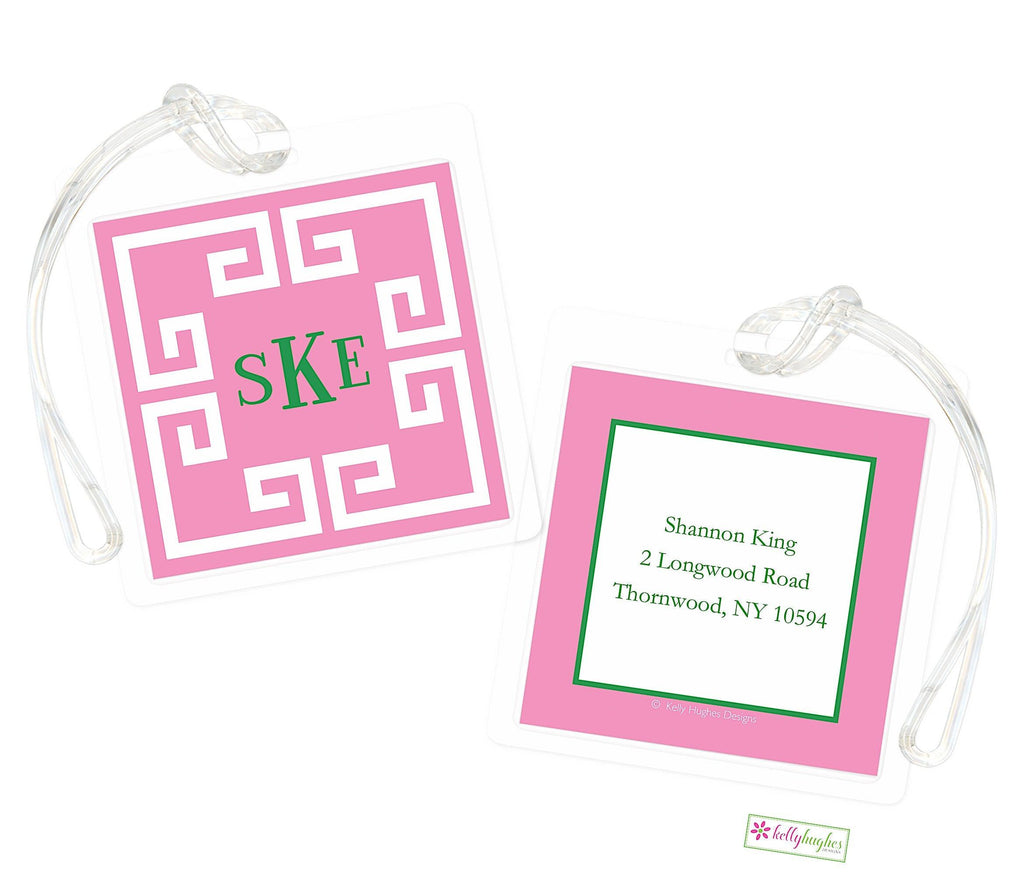 Pink Key Bag Tags - Kelly Hughes Designs