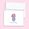 Pink Peonies Folded Note Cards - Kelly Hughes Designs