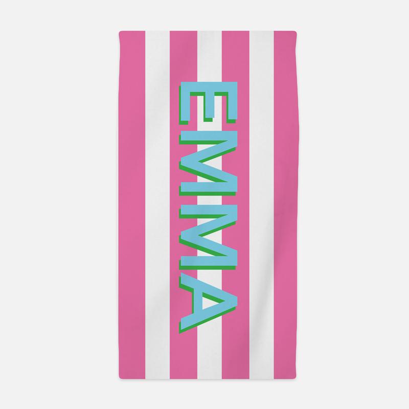Pink Stripes beach towel - Kelly Hughes Designs