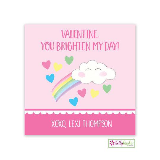 Rainbow Valentine Stickers - Kelly Hughes Designs
