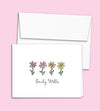 Row of Daisies Folded Note Cards - Kelly Hughes Designs
