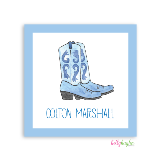 Cowboy Boots Kids Calling Card