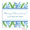 Blue Floral gift sticker