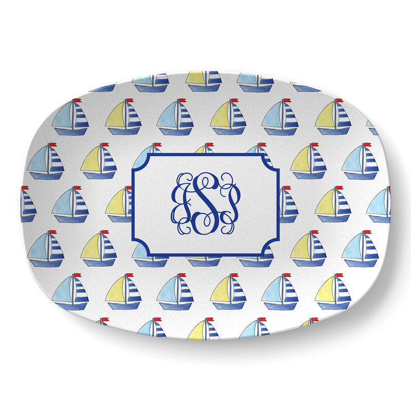 Sailboats Platter - Kelly Hughes Designs