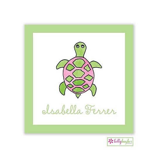 Sea Turtle Kids Calling Card - Kelly Hughes Designs