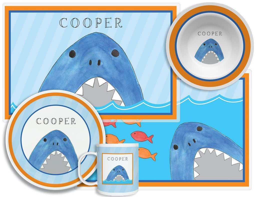 Sharks and Minnows Kids Dinnerware - Kelly Hughes Designs