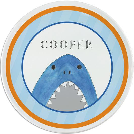 Sharks and Minnows Kids Plate - Kelly Hughes Designs
