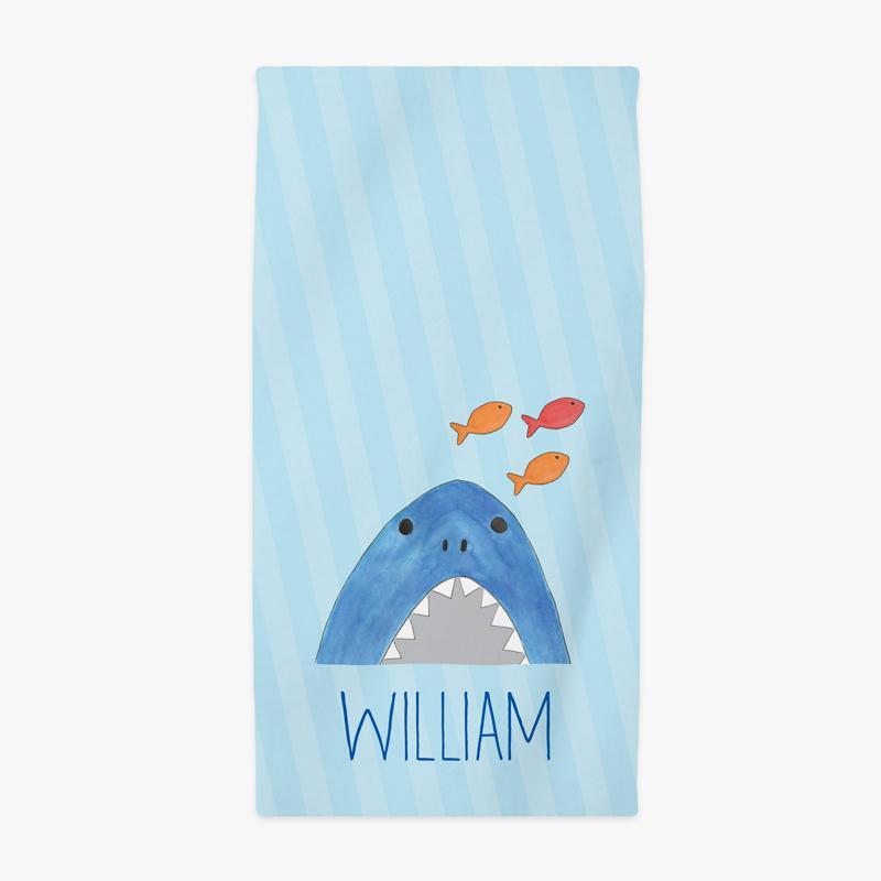 Sharks & Minnows Kids beach towel - Kelly Hughes Designs