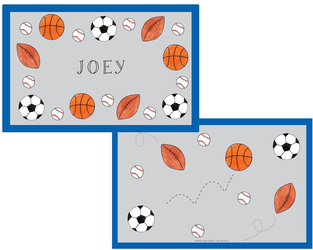 Sports Fan placemat - Kelly Hughes Designs