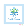 Sweet Blue Floral Kids Calling Card - Kelly Hughes Designs