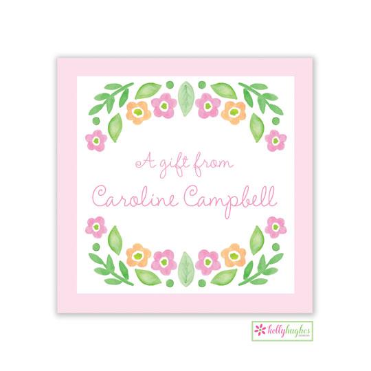 Sweet Floral Kids Gift Stickers - Kelly Hughes Designs