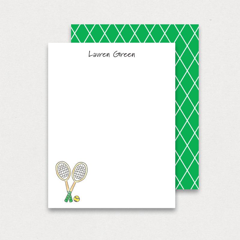 Tennis Pro Flat Note Cards - Kelly Hughes Designs