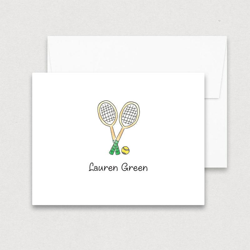 Tennis Pro Folded Note Cards - Kelly Hughes Designs
