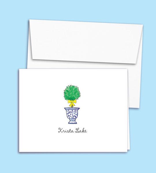 Topiary Folded Note Cards - Kelly Hughes Designs