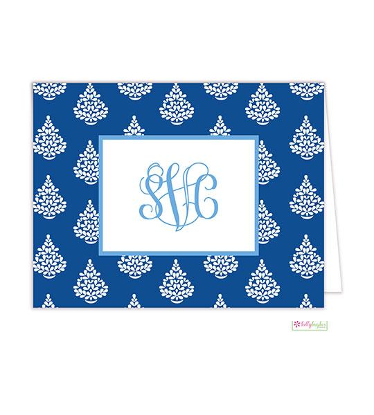 Topiary Monogrammed Folded Note Cards - Kelly Hughes Designs