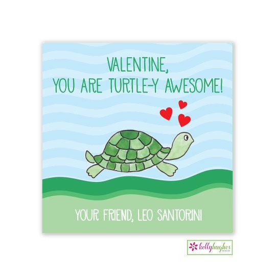 Turtle Valentine Stickers - Kelly Hughes Designs