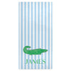Green Gator beach towel