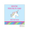 Unicorn Valentine Stickers - Kelly Hughes Designs