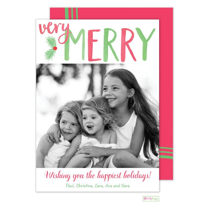 Very Merry Holiday Card - Kelly Hughes Designs