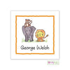 Zoo Friends Kids Calling Card - Kelly Hughes Designs