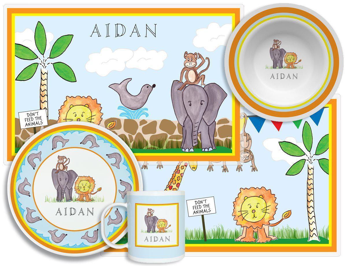 Zoo Friends Kids Dinnerware - Kelly Hughes Designs