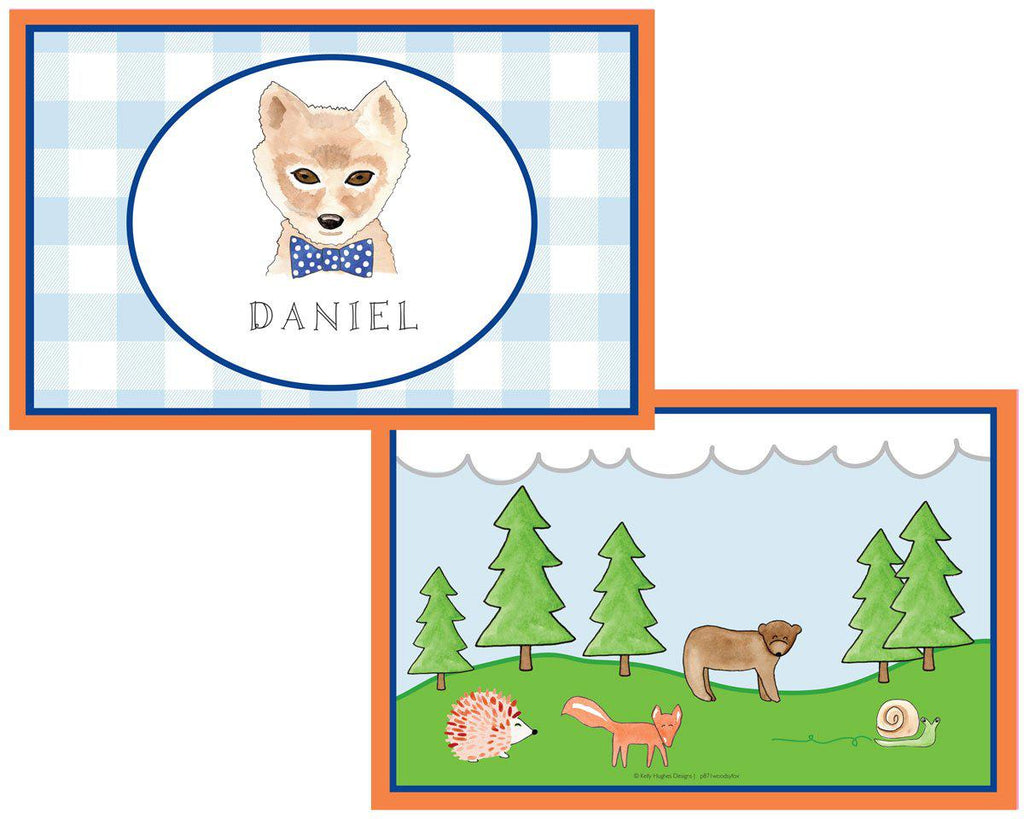 Woodsy Fox placemat--Kelly Hughes Designs
